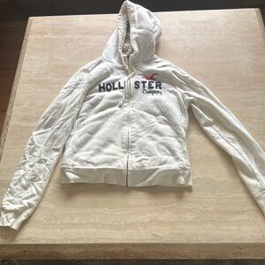 Hollister Cream Sherpa-Lined Hoodie